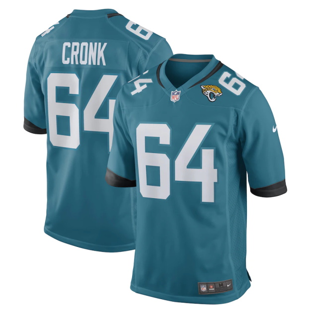 mens nike coy cronk teal jacksonville jaguars game player jersey